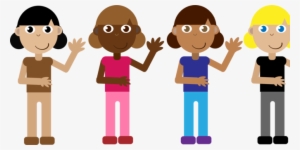 Drawing Cartoon Computer Icons Caricature Girl - Cartoon Group Of Girls Png #1396