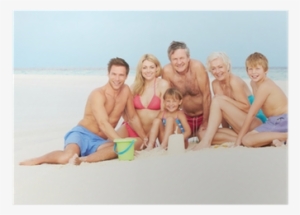 Multi Generation Family Having Fun On Beach Holiday - Mud Pie - Best Family Ever Frame #1543