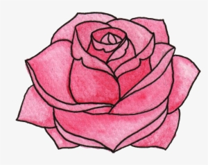 Garden Roses Floral Design Watercolor Painting Clip - Flower In Hand Animation #1544