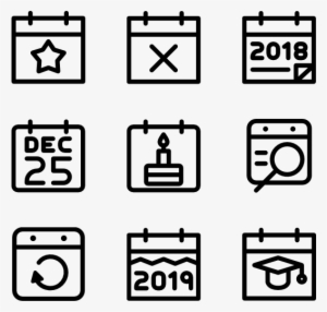Calendar And Date - School Icons Vector Png #1741