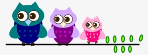 Owl Family On At Clker Com Vector - Owls On A Branch Clipart #1745