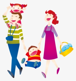 Happy Family Of Four - 卡通 一家 人 #1792