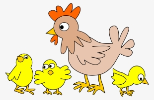 Impressive Baby Farm Animals Clip Art And Kids Clipart - Cartoon Chicken With Chicks #1794