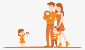A Happy Family Is The Greatest Gift Of Almighty - Illustration #2074