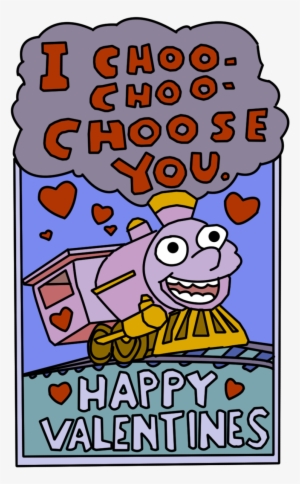 I Choo Choo Choose You Card By Mrockz - Simpson Valentine's Day Card #2314