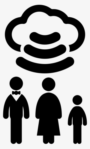 Family Connected With Wifi To Internet Cloud Comments - Icon #2375 Family Connected With Wifi To Internet Cloud Comments - Icon #2375