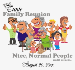 Personalized Family Reunion Funny Cartoon Postcard - Funny Cartoons Family Reunions #2405