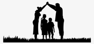 Onlinelabels Clip Art - Family Silhouette Png #3078