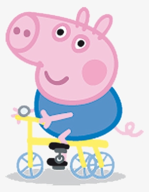 George Pig En Bicicleta Cumple Peppa Pig George - George Pig #3249