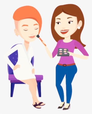 Visagie Cosmetics Make-up Artist Illustration - Makeup Girl Vector #3303