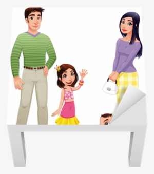 Vector Illustration, Isolated Characters Lack Table - Nihon Family Clipart Png #3356