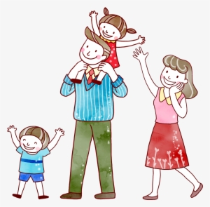 Cartoon Child U4eb2u5b50u5173u7cfb Download - Cartoon Family Png Free #348