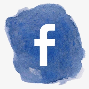 Logo Facebook Facebooklogo Fb F Blue Watercolor Art - Fb Logo Social Media Png #4135