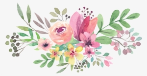 Watercolor Floral Bouquet Png - Watercolor Flowers Vector Png #4256