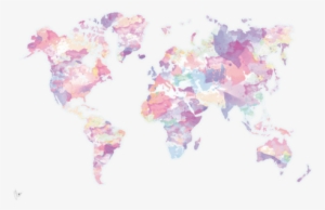 Tumblr Mmdqy0w5wp1sn8g5ko1 500 - Pastel Watercolor World Map #4259