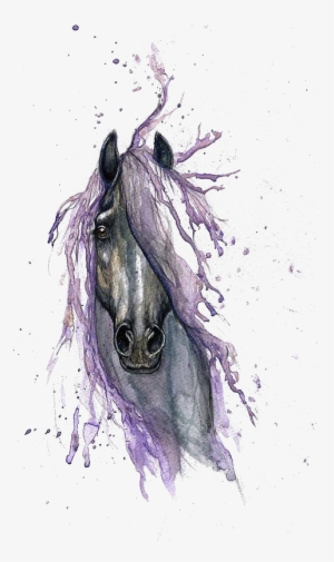 Horse Watercolor Painting Drawing Tattoo - Horse Watercolor Tattoo #4260