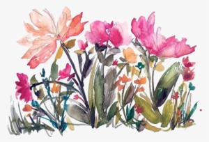 Flowers, Floral, And Watercolor Image - Transparent Floral Watercolor Png #4457
