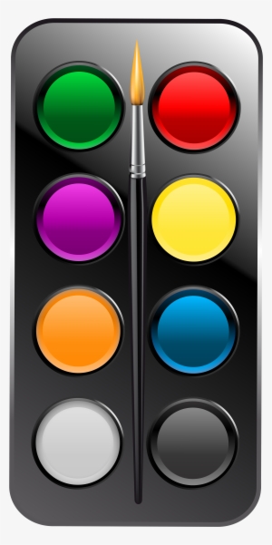 Watercolor Paint Set Transparent Png Clip Art Image - Watercolor Painting #4987