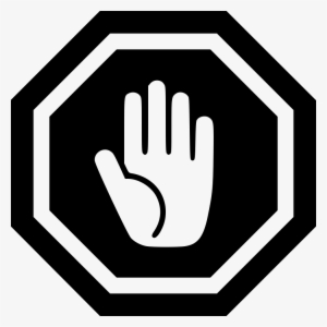 Stop Sign - - Stop Hand Sign Svg #5226