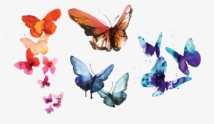 Watercolor Butterflies Set - Tattly Temporary Tattoos, Watercolor Butterflies #5253