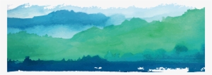 Watercolor Landscape Watercolor Painting Green Shan - Water Paint Transparent #5281