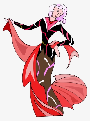 Dancer Cartoon Woman Watercolor Painting Free Commercial - Abstract Graphics Figurines Fashion #5421