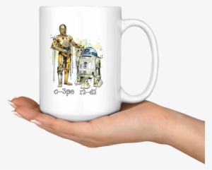 C3po And R2d2 Watercolor Mug Star Wars - Mug #5700