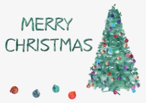 Christmas Watercolor Tree By Terry Weaver - Merry Christmas Watercolor #5721