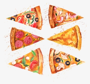 Pizza Italian Cuisine Painting Drawing - Pizza Watercolor #5909