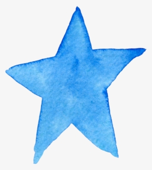 Star Watercolor Ftestickers - Watercolor Star Png #5939