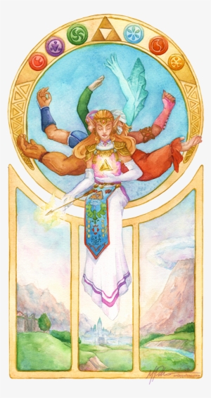 My Art Watercolor Legend Of Zelda Ocarina Of Time Oot - Ocarina Of Time #5985