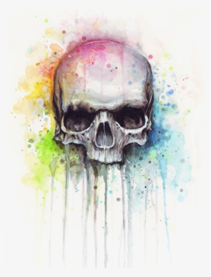Watercolour Skull #5988