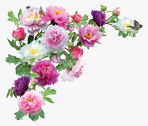 Flower Png - Flower Border Corner Png #6038