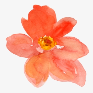 Free Fall Watercolor Floral Clip Art- So Pretty - Orange Flower Watercolor Png #6132