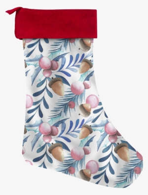 Watercolor Gingerbread Man, Ornaments And Mistletoe - Sock #6321