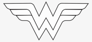 Wonder Woman Black And White Clipart - Draw Wonder Woman Logo #6433