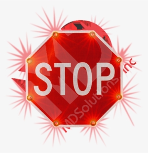 Solar Stop Sign With Led Lights - Drawing #6631 Solar Stop Sign With Led Lights - Drawing #6631