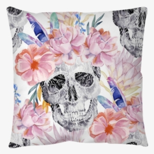 Watercolor Seamless Pattern With Skull, Peony, Protea - Satans Schwester-sammlung Mauspad #6855