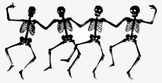 This Graphics Is The Art Of Skulls Dancing About Dance, - Creepy Halloween Clip Art #6981