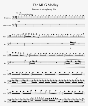 The Mlg Medley Sheet Music 1 Of 6 Pages - Mlg Sheet Music #7176