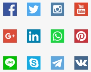 Social Media Icons Png Vector Image Free Download - Kind Of Social Media #7179
