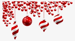 Red Christmas Decoration Png Clipart Image - Red Christmas Decorations Png #7182