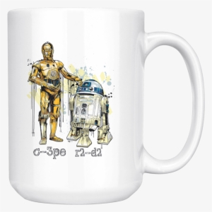 C3po And R2d2 Watercolor Mug Star Wars - Star Wars T Shirts Uk #7203