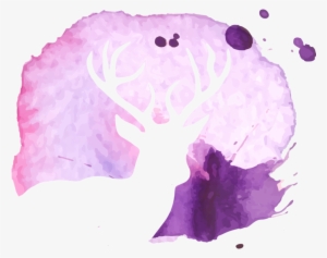 Watercolor Deer By Aewin On Deviantart Clip Art Freeuse - Watercolor Deer Png #7265