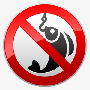 No Fishing Prohibition Png Clipart - No Fishing Sign #7290