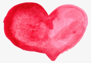 Red Watercolor Heart - Water Colour Heart Png #7358