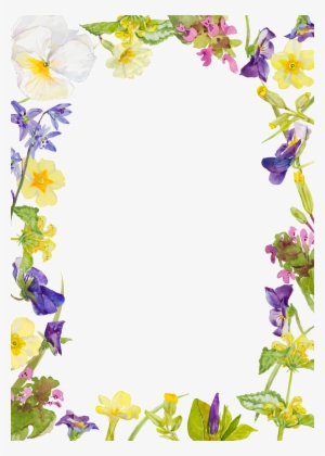 Purple Watercolor Hand-painted Flowers Transparent - Watercolor Painting #7379