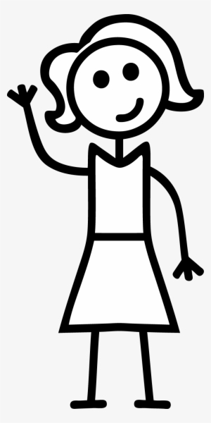 Stick Figure Clip Art Png Clipart - Girl Stick Figure Png #7462