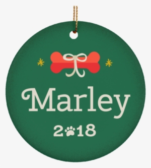 Classic Holiday Bone Customizable Ceramic Circle Ornament - Morgan Stanley #7739