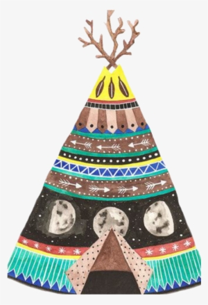 Feather Boho Bohemian Sticker Watercolor Bohofeathers - Teepee Watercolor Illustrations #7948